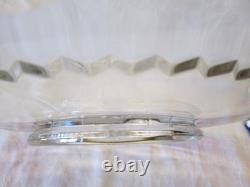 HUGE 23+ CRANBERRY FLASHED Indiana Glass Kings Crown Pattern PUNCH BOWL PLATE