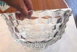 HUGE American Fostoria 18 Large Punch Bowl, Glass Glassware Clear FREE SHIPPING