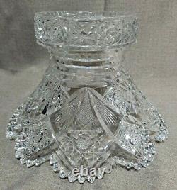 Hawkes Cut Glass Holland 15 Punch Bowl with Pedestal American Brilliant ABP