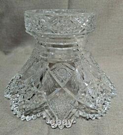 Hawkes Cut Glass Holland 15 Punch Bowl with Pedestal American Brilliant ABP