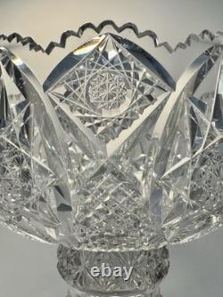 Hawkes Raleigh ABP Cut Glass Punch Eggnog Bowl