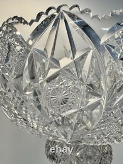 Hawkes Raleigh ABP Cut Glass Punch Eggnog Bowl
