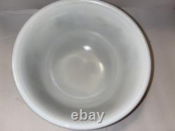 Hazel Atlas Currier And Ives Milk Glass Punch Eggnog Bowl and 6 Mugs