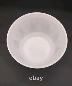 Hazel Atlas Holiday Punch Bowl Set 10 Mugs Cups Milk Glass Christmas Tree 1950s