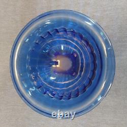 Hazel Atlas Punch Bowl & Cups, 11pc Art Deco Chrome\Cobalt Blue Glass