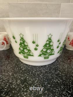 Hazel atlas Holiday Punch Bowl Set