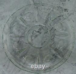 Heavy Crystal Glass Large Punch Bowl with Underplate with 7 Punch Cups