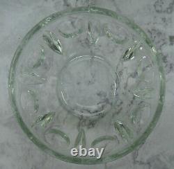 Heavy Crystal Glass Large Punch Bowl with Underplate with 7 Punch Cups