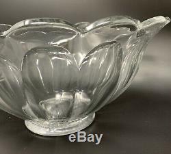 Heisey COLONIAL CLEAR 2 Piece Punch Bowl With Stand 14x11 & 23 Cups (8 Heisey)