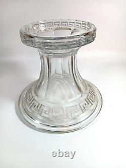 Heisey Clear Glass Greek Key Punch Bowl Stand Tower Replacement Part