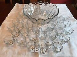 Heisey Colonial Punch Bowl and 40 Cups