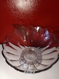 Heisey Crystal Punch Bowl And Stand, Vintage 14 Diameter Great Condition