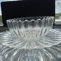 Heisey Crystolite Punch Bowl and Under Plate