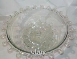 Heisey Elegant Glass Lariat Punch Set Bowl Cups Ladle