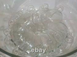 Heisey Elegant Glass Lariat Punch Set Bowl Cups Ladle