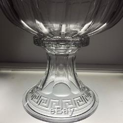 Heisey Glass Greek Key Large 2-part Punch Bowl & Stand Super A+ Estate Sale