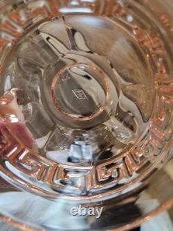Heisey Greek Key Punch Bowl. Stand & Ladle. No cups