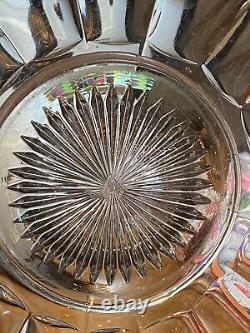 Heisey Greek Key Signed Punch Bowl Set with 16 Cups