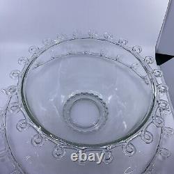 Heisey Lariat Punch Bowl With Under-plate And 14 Punch Cups Pattern #1540