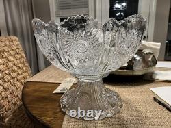 Heisey Pressed Glass Punch Bowl Heisey Pressed Glass Punch Bowl