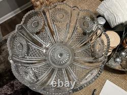 Heisey Pressed Glass Punch Bowl Heisey Pressed Glass Punch Bowl