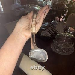 Hobstar cut glass, punch bowl, 12 cups and ladle. 14 piece Hobstar cut glass, punch bowl, 12 cups and ladle. 14 piece