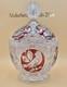 Hofbauer The Byrdes Collection Lead Crystal 13 Punch Bowl Ruby Red