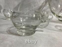Hollywood Crisa MCM glass punch bowl ladel and cups