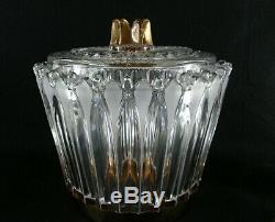 Huge 9 Kilos Antique BACCARAT Crystal Punch Bowl Tumbler Ice Bucket Set with Gold
