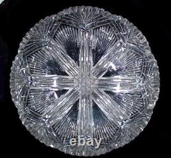 Huge American Brilliant Period ABP Classically Cut Glass Punch Bowl