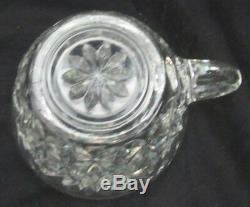 Huge Antique Cut Crystal Punch Bowl Buttons And Daisies With 8 Cups 12 Inches Wide