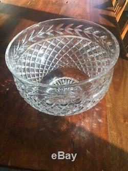Huge Waterford Crystal Master Cutter Massive Punch Bowl Glandore Pattern