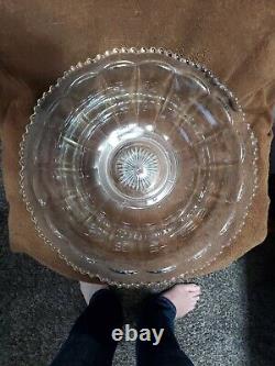 Hugeglass Punch Bowl With Seperate Glass Base