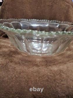 Hugeglass Punch Bowl With Seperate Glass Base
