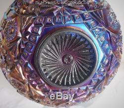 Imperial Carnival Glass Purple Broken Arches Punch Bowl No Base