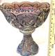 IMPERIAL GLASS WHIRLING HOBSTAR PURPLE PUNCH BOWL & STAND Bonus 2 cups
