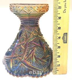 IMPERIAL GLASS WHIRLING HOBSTAR PURPLE PUNCH BOWL & STAND Bonus 2 cups