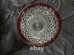 INDIANA GLASS Whitehall Colony Ruby Flash Punch Bowl Set, 12 Cups. CUBES