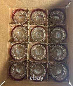 INDIANA GLASS Whitehall Colony Ruby Flash Punch Bowl Set Bowl Ladle 12 Cups