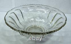 INDIANA Glass 7115 pattern 14-piece PUNCH SET Bowl, Stand & 12 Punch Cups