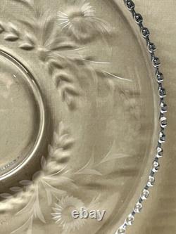 Imperial CANDLEWICK 15-Piece Etched Floral #279 Punch Bowl Set-Gorgeous