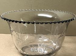 Imperial CANDLEWICK 15-Piece Etched Floral #279 Punch Bowl Set-Gorgeous