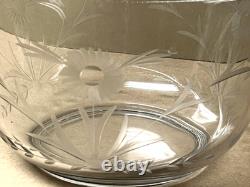 Imperial CANDLEWICK 15-Piece Etched Floral #279 Punch Bowl Set-Gorgeous