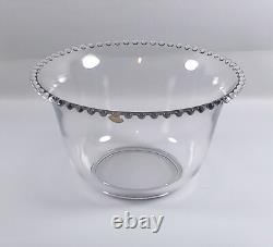 Imperial CANDLEWICK-CLEAR Glass 15pc Punch Bowl Set with Original Box&Seals NOS