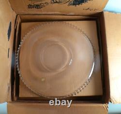 Imperial CANDLEWICK-CLEAR Glass 15pc Punch Bowl Set with Original Box&Seals NOS