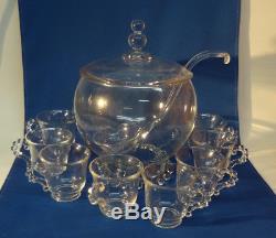 Imperial Candlewick Family Punch Bowl with Lid and Ladle 400/139/77