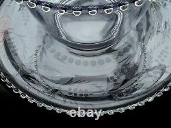 Imperial Candlewick Punch Bowl AS IS, Plate, and 13 Cups Set