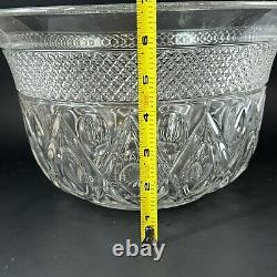 Imperial Cape Cod Punch Bowl Ladle & 9 Cups Platter Elegant Clear Glass Wedding