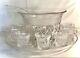 Imperial Crystal Cape Cod 13 Piece Punch Bowl Set