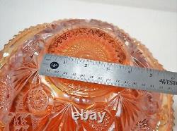 Imperial Fashion Marigold Carnival Glass Punch Bowl With Base